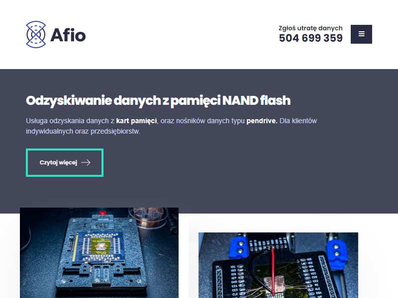 Afio: rzetelne odzyskanie ważnych informacji z pamięci oraz z NAND flash 